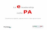 La leadership PA - Eventi PAeventipa.formez.it/sites/default/files/allegati... · Competenze di e-leadership Competenze per la cittadinanza digitale Competenze digitali per tutti