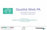 Qualità Web PA - Eventi PAeventipa.formez.it/sites/default/files/allegati_eventi/presentazione_percorso.pdf · Direttiva qualità siti web (8/2009) Linee guida siti web PA 2010-2011