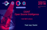 OSINT Open Source Intelligence - Solution.itDefinizioni OSINT= Open Source INTelligence “Open Source” si riferisce alla ricerca di informazioni tratte da “fonti liberamente disponibili”