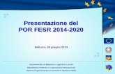 Presentazione del POR FESR 2014-2020 · Presentazione del POR FESR 2014-2020 Assessorato al Bilancio e agli Enti Locali ... EU 2020 • di una analisi SWOT specifica ai campi interessati