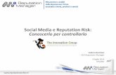 Social Media e Reputation Risk: Conoscerlo per controllarlo · 2017-01-23 · Immagine e reputazione del brand sono, dopo il capitale umano, anche i valori strategici percepiti come