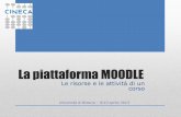 La piattaforma MOODLE - unibs.it...La piattaforma MOODLE Le risorse e le attività di un corso ... direttamente, a seconda della configurazione del browser del PC dell’utente. ...