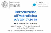 Introduzione all’Astroﬁsica AA 2017/2018marconi/Lezioni/IntAst17-18/Lezione00.pdf · A. Marconi Introduzione all’Astroﬁsica 2017/2018 Contatti, Bibliograﬁa e Lezioni Prof.