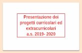 Presentazione dei progetti curricolari ed extracurricolari ... · PDF file Presentazione dei progetti curricolari ed extracurricolari a.s. 2019- 2020 . ... al bullismo R.Viola Alunni,