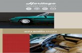 1991 ALFA ROMEO SPIDER - fcaheritage.com · extra serie, che la rende un’Alfa Romeo praticamente unica. SCHEDA TECNICA MOTORE POTENZA VELOCITÀ PESO DESIGN CARROZZERIA 4 cilindri