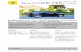 TEST AUTOVETTURE Mazda CX-5 2.2 HP AWD Revolution · SCHEDA TECNICA Cilindrata Cilindri Valvole per cilindro Sovralimentazione Accessori (lista non esaustiva): Potenza massima Coppia