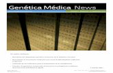 Genética Médica News - Genotipia...En este número: Genética Médica News • Beneﬁcios del diagnóstico genético temprano de la diabetes neonatal 5 • La actividad del gen