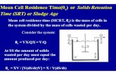 Slayt 1 - Marmara Üniversitesimimoza.marmara.edu.tr/~kyapsakli/enve435/Sunu3.pdf · Mean Cell Residence Time(0c) or Solids Retention Time (SRT) or Sludge Age Mean cell residence