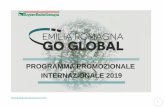 PROGRAMMA PROMOZIONALE 2019imprese.regione.emilia-romagna.it/internazionalizzazione/... · 2019-07-30 · PROGRAMMA PROMOZIONALE 2019 3 - La strategia di posizionamento regionale