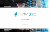 Presentazione Infostar 2020 b1 16 9 · 2020-03-30 · Infostar propone le soluzioni Microsoft Oﬃce 365. Per le attività di installazione, manutenzione e supervisione dei sistemi,
