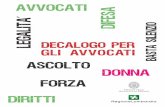 DECALOGO PER GLI AVVOCATI - People4funds - crowdfunding · 2016-11-25 · L’Ordine degli Avvocati di Milano ha siglato il 23 ottobre 2015, ai sensi degli artt. 3 e 8 della legge
