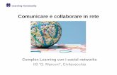 Comunicare e collaborare in rete - Learning Community · PDF file Collaborare in rete. Il gruppo collaborativo Interazione positiva ... «Collaborare (co-labore) vuol dire lavorare