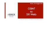 OSINT su Siti Web - Isaca Roma · 2017-09-04 · Roma, 23 maggio 2017 Paolo Dal Checco OSINT su siti web – chi si nasconde dietro quel sito? OSINT ¡ Open Source INTelligence ¡