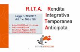 R.I.T.A. Rendita Legge n. 205/2017 Integrativa Art. 1 c. 168 e 169 … · 2019-05-05 · 1 R.I.T.A. Rendita Integrativa Temporanea Anticipata Legge n. 205/2017 Art. 1 c. 168 e 169