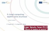 Il cloud computing - uniroma1.it...Matteo Cavallini Sono il Responsabile dell'Area Security di Consip Dal 2007 sono il Resp. della Unità Locale Sicurezza MEF/Consip Sono il Vice Presidente