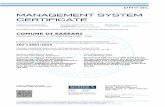 MANAGEMENT SYSTEM CERTIFICATE - Sassari...CERTIFICATE Certificato no./Certificate No.: 263894-2018-AE-ITA-ACCREDIA Data prima emissione/Initial date: 11 agosto 2015 Data precedente