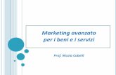 Marketing avanzato per i beni e i serviziGli ambiti di azione del marketing possono essere suddivisi in tre grandi categorie: Marketing dei beni e dei servizi di consumo (marketing