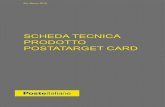 SCHEDA TECNICA PRODOTTO POSTATARGET CARD Posta, comunicazione e Logistica Tipologia SCHEDA TECNICA PRODOTTO