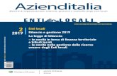 Azienditalia - Basilicata · AZIONE VIA DEI MISSAGLIA 97 EDIFICIO B3 20142 MILANO Enti locali Bilancio e gestione 2019 La legge di bilancio: - le novità in tema di finanza territoriale