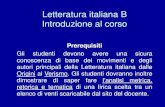 Letteratura italiana B Introduzione al corso · 2020-04-21 · Bibliografia • Gli appunti del corso sono parte integrante del programma. Lesame orale verterà sugli argomenti e