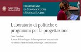 Laboratorio di politiche e programmi per la progettazione · Agenda 2030. 6 Politiche e programmi per la progettazione Organizzazioni non governative (ONG) ... Italiana" si è svolta