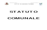 STATUTO COMUNALE - Città di Abano TermeModificato con delib. del Consiglio Comunale n. 89 del 16 dicembre 2002, Modificato con delib. del Consiglio Comunale n. 10 del 20 giugno 2011,
