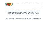 Servizio di Manutenzione del Verde Pubblico della Città di … · 2016-04-15 · Servizio di Manutenzione del Verde Pubblico della Città di Sanremo per la durata certa di anni due