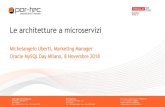 Le architetture a microservizi - Par-Tec Day Milano... · Architetture a microservizi: vantaggi… Ogni microserviziopuò essere sviluppato in parallelo, da team più piccoli e con