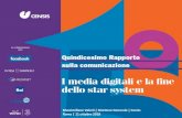 Massimiliano Valerii | Direttore Generale | Censis Roma ... · L’evoluzione delle diete mediatihe | 2 La radio: sempre più broadcasting online, da pc (17%) e smartphone (21%) Valori