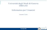 Università degli Studi di Genova DIRAAS Informatica per ... · Tecnologie Web Informatica • Il SEO è un insieme di buone prassi nella costruzione e manutenzione di un sito Web