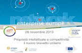 28 novembre 2013 Proprietà intellettuale e competitività ... · Title of the presentation | Date |18 Traduzione automatica di descrizione e rivendicazioni in tutte le lingue dell'UE: