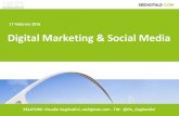Digital Marketing & Social Media 17 febbraio 2016 · Mi occupo di Web Marketing e comunicazione Online per aziende, organizzazioni e professionisti. Sono un esperto di Social Media