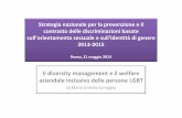 Il diversity management e il welfare aziendale … › politichedigenere › bm~doc › 9-slide-il...Strategia nazionale per la prevenzione e il contrasto delle discriminazioni basate
