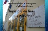 Scuola secondaria di primo grado «I. Calvino» Modena ... · PIANO TRIENNALE OFFERTA FORMATIVA A.S. 2019-22 Il Piano dell'offerta formativa è la carta d'identità della scuola: