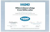 HAE Membership Certificate 2020.1 - PSM Hire Centres Membership... · 2020-01-14 · Membership Certificate This Certificate confirms that PSM Plant & Tool Hire Centres Ltd is a member