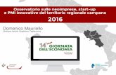 Fonte: IMF · Start-up innovative Domande di brevetto CAMPANIA - 2014 2011 Brevetti per milioni di abitanti CAMPANIA ITALIA 59,1 10 Il potenziale innovativo: start-up e PMI innovative