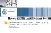Customer centricity: quando il cliente ha sempre ragione (?) ·  · 2014-11-07E il mercato è sempre più tosto!! A Milano, il secondo cognome più diffuso è Hu!! 8,5 milioni di
