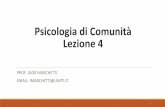 Psicologia di Comunità Lezione 3 · 2020-05-03 · 09/04/2020 Le dimensioni psicologiche del SELF-EMPOWERMENT Empowerment (sentimento di potere personale –Gheno, 2006) Le persone