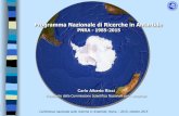 Programma Nazionale di Ricerche in Antartide€¦ · Finanziamenti del PNRA dal 1985 al 2015 Valori riportati al 2015 sulla base dei coefficienti ISTAT (in milioni di Euro); dopo