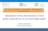 Valutazione clinica del donatore e linee guida nazionali per la … · 2019-12-13 · Trento e Bolzano sul documento recante «Protocollo per la valutazione di idoneità del donatore