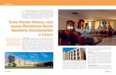 Casa Pastor Bonus, una nuova Residenza Socio Sanitaria … · 2018-11-29 · Dopo Casa Melissa e Villa Bianca a Mesagne, in provincia di Brindisi, la Cooperati- ... per le famiglie