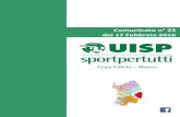 Comunicato n° 23 del 17 Febbraio 2016 - UISP Calcio/Comunicati... · 2016-09-06 · Lega Calcio U.I.S.P. Nuoro – Ogliastra Stagione Sportiva 2015-2016 Comunicato Ufficiale n°