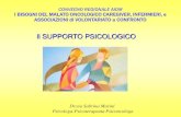 Il SUPPORTO PSICOLOGICO - AIOM...rivestono un’importanza nell’ impatto psicologico della malattia 3.Dalle caratteristiche specifiche dell’ambiente sociale affettivo, familiare