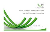 a supporto della Pubblica Amministrazione per l’efficienza ... Besseghini.pdf · • Per incrementare la diffusione dell’efficienza energetica nella PA è opportuno disporre di