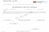 Ordinanza del Presidente - Lazio · Modifiche e integrazioni all'ordinanza Z00004 dell'8 marzo 2020, recante: "Misure per la prevenzione e gestione dell'emergenza epidemiologica da