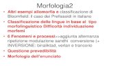 Morfologia2 - Prof.ssa Maria Catricalà · Altri esempi di allomorfia La variazione di morfi è chiamata allomorfia (morfi di una stessa classe). Questa variazione avviene senza nessun