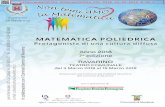 MATEMATICA POLIEDRICA - Direzione Didattica di Vignola · pubblicazioni e ﬁn dai suoi esordi si è occupato di didattica della matematica. E' membro del N.R.D. (Nucleo di ricerca