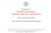 Lezione 3 Cenni di meccanica statistica classica e quantistica · 2015-10-02 · Lezione n.3 Cenni di meccanica statistica classica e quantistica- M. Bruzzi Laurea magistrale in Ingegneria
