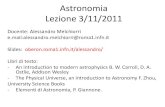 Astronomia Lezione 3/11/2011oberon.roma1.infn.it/alessandro/Astronomia_10.pdfAstronomia Lezione 3/11/2011 Author Alex Created Date 11/4/2011 3:41:20 PM ...