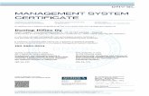 MANAGEMENT SYSTEM CERTIFICATE - ALFAGOMMA · 2019-04-17 · Management Representative La validità del presente Certificato è subordinata al rispetto delle condizioni contenute nel